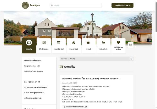 Zobrazit webové stránky Obecní úřad Řendějov
