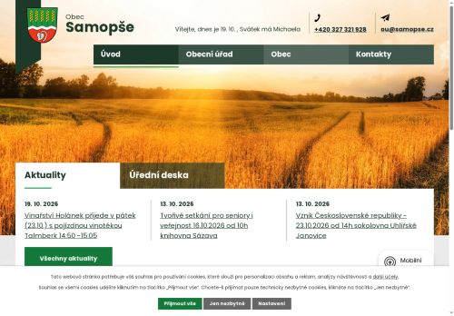 Zobrazit webové stránky Obecní úřad Samopše