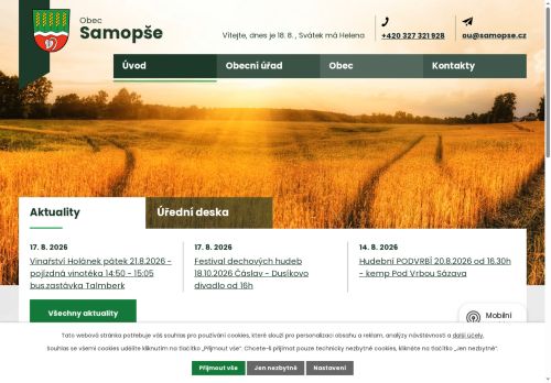 Zobrazit webové stránky Obecní úřad Samopše