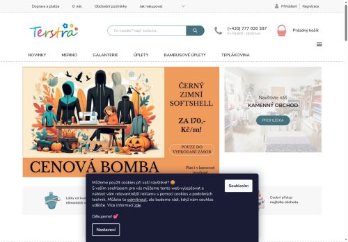 Zobrazit webové stránky Terstra - látky, galanterie, ponožky