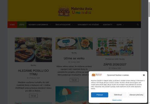 Zobrazit webové stránky Mateřská škola U medvídků