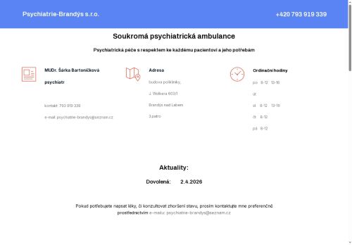 Zobrazit webové stránky Psychiatrie-Brandýs s.r.o.