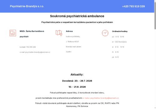 Zobrazit webové stránky Psychiatrie-Brandýs s.r.o.