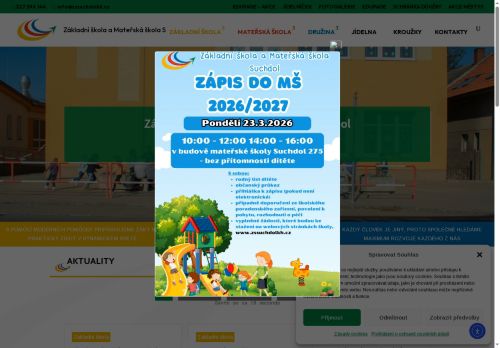 Základní škola a Mateřská škola Suchdol, příspěvková organizace nabízí práci na pozici Asistent/ka pedagoga v obci Suchdol