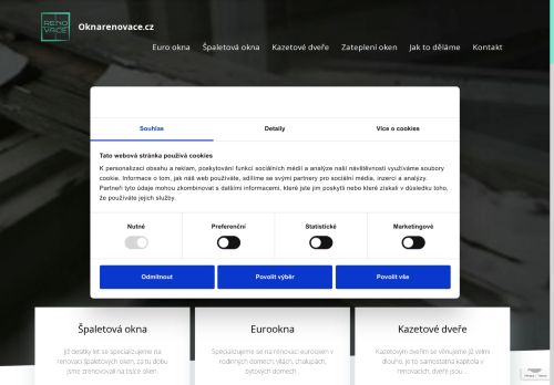 Webové stránky Oknarenovace s.r.o., Dublovice