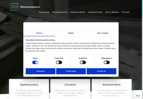 Webové stránky Oknarenovace s.r.o., Dublovice
