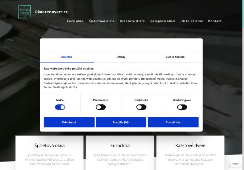 Webové stránky Oknarenovace s.r.o., Dublovice