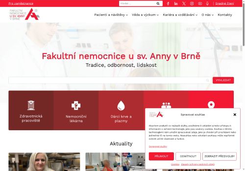 Fakultní nemocnice u sv. Anny v Brně nabízí práci na pozici Pracovník/ce úklidu v obci Brno