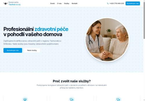 Webové stránky Domácí péče Tachov s.r.o., Tachov