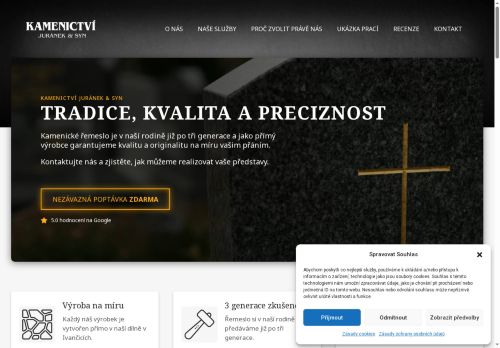 Zobrazit webové stránky Kameník – Písmomalíř Juránek & syn