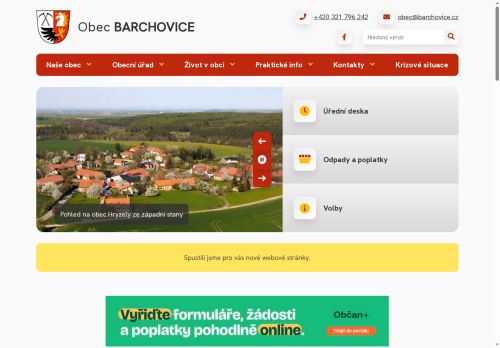 Zobrazit webové stránky Obecní úřad Barchovice