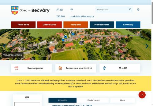 Zobrazit webové stránky Obecní úřad Bečváry