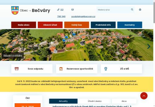 Zobrazit webové stránky Obecní úřad Bečváry