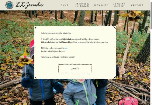 Zobrazit webové stránky Lesní klub Jezerka