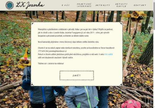 Zobrazit webové stránky Lesní klub Jezerka