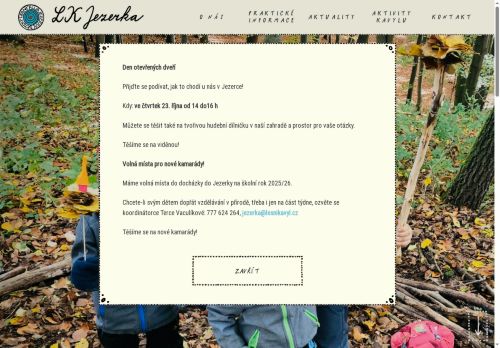 Zobrazit webové stránky Lesní klub Jezerka