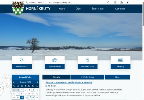 Zobrazit webové stránky Obecní úřad Horní Kruty