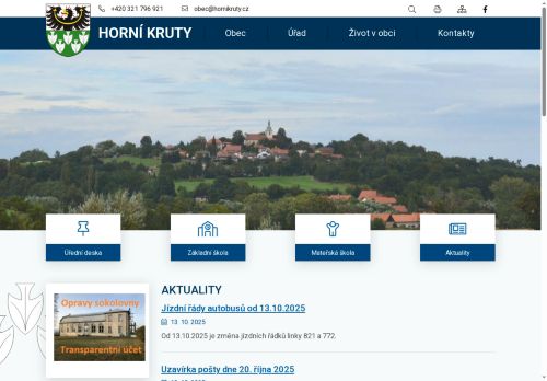 Zobrazit webové stránky Obecní úřad Horní Kruty