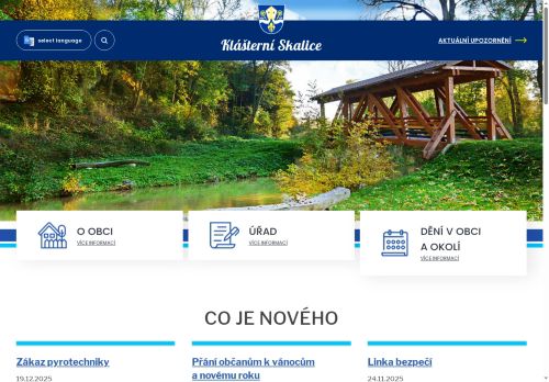 Zobrazit webové stránky Obecní úřad Klášterní Skalice