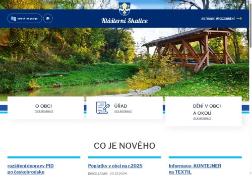 Zobrazit webové stránky Obecní úřad Klášterní Skalice