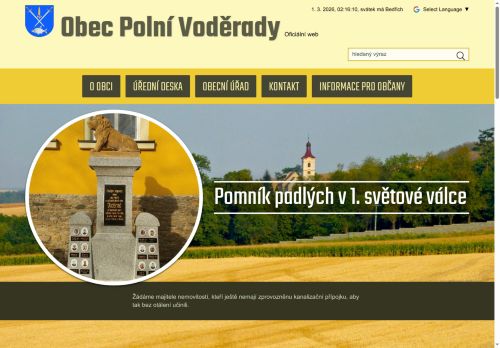 Zobrazit webové stránky Obecní úřad Polní Voděrady