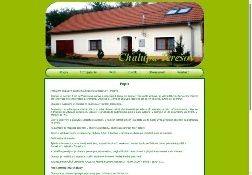Zobrazit webové stránky Chalupa Terešov