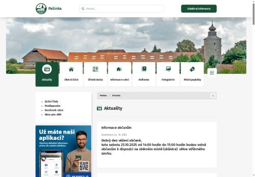 Zobrazit webové stránky Obecní úřad Pašinka