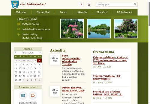 Zobrazit webové stránky Obecní úřad Radovesnice I