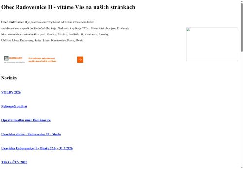 Zobrazit webové stránky Obecní úřad Radovesnice II