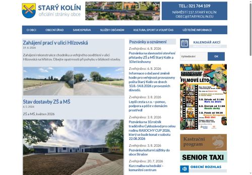 Zobrazit webové stránky Obecní úřad Starý Kolín