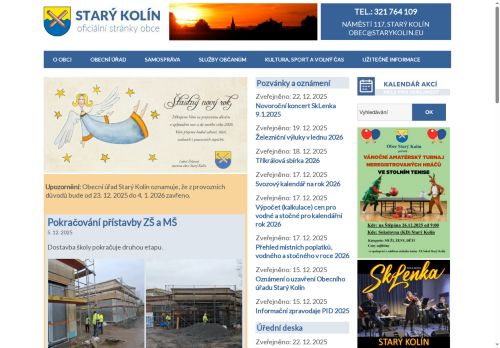 Zobrazit webové stránky Obecní úřad Starý Kolín