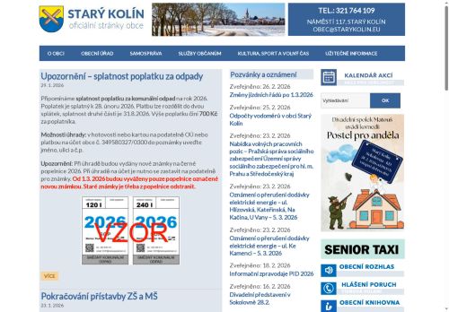 Zobrazit webové stránky Obecní úřad Starý Kolín