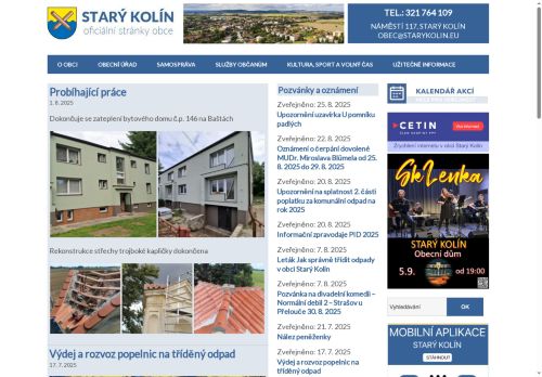 Zobrazit webové stránky Obecní úřad Starý Kolín