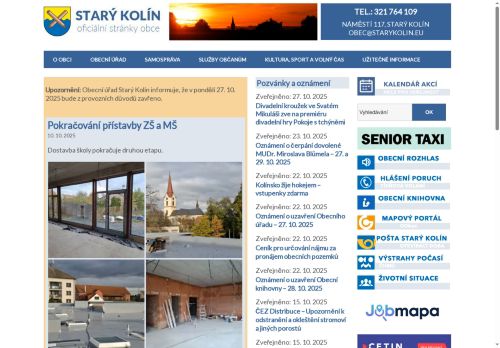 Zobrazit webové stránky Obecní úřad Starý Kolín