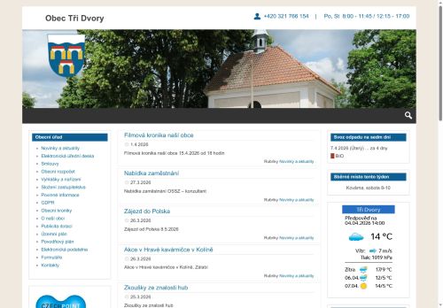 Zobrazit webové stránky Obecní úřad Tři Dvory