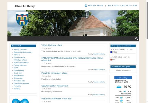Zobrazit webové stránky Obecní úřad Tři Dvory