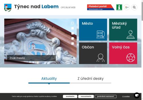 Zobrazit webové stránky Městský úřad Týnec nad Labem