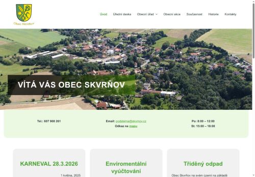 Zobrazit webové stránky Obecní úřad Skvrňov
