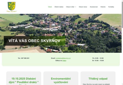 Zobrazit webové stránky Obecní úřad Skvrňov