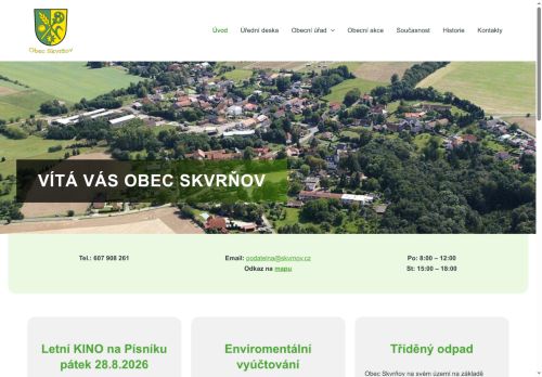 Zobrazit webové stránky Obecní úřad Skvrňov