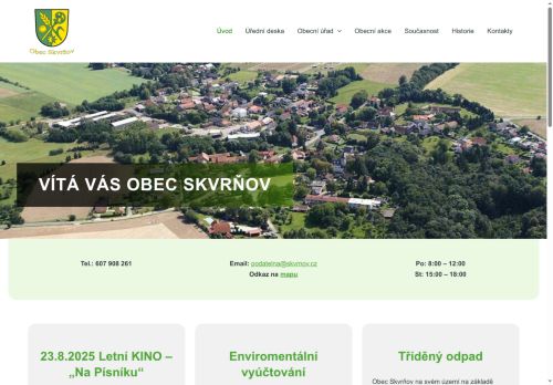 Zobrazit webové stránky Obecní úřad Skvrňov