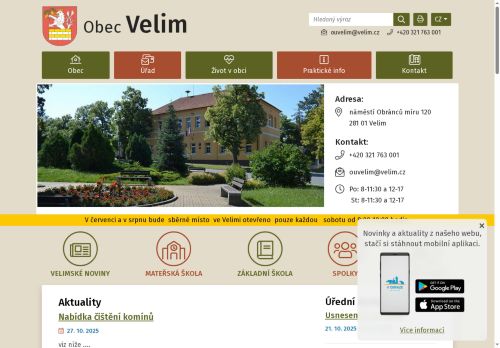 Zobrazit webové stránky Obecní úřad Velim