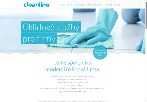 CLEAN LINE s.r.o. nabízí práci na pozici úklidový pracovník (m/ž) v obci Blansko