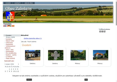 Zobrazit webové stránky Obecní úřad Zalešany