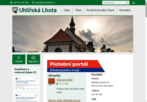 Zobrazit webové stránky Obecní úřad Uhlířská Lhota