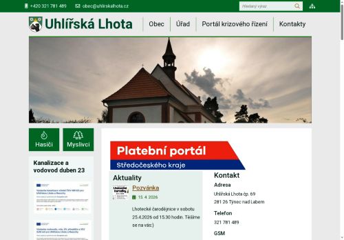 Zobrazit webové stránky Obecní úřad Uhlířská Lhota