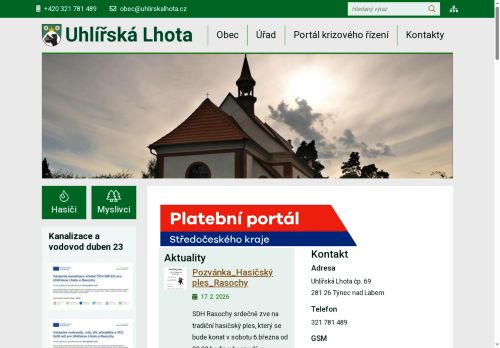 Zobrazit webové stránky Obecní úřad Uhlířská Lhota