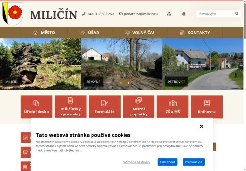 Zobrazit webové stránky Městský úřad Miličín