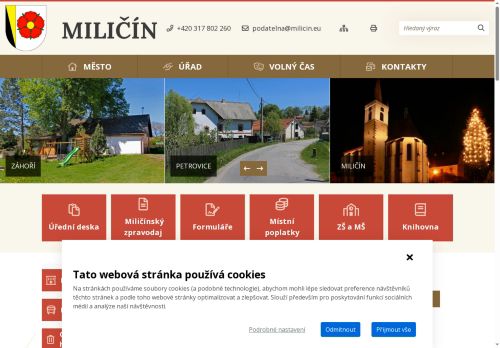 Zobrazit webové stránky Městský úřad Miličín