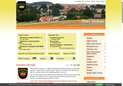 Zobrazit webové stránky Obecní úřad Jankov